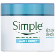 simple water boost skin quench sleeping cream: hydrating overnight treatment, 1.7 fl oz (1 pack) logo