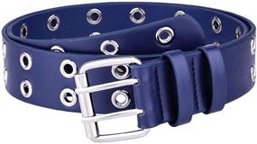 img 4 attached to Samtree Leather Double Grommet Adjustable Men's Accessories for Belts