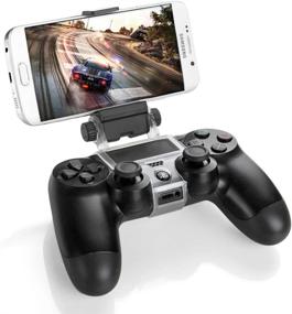 img 4 attached to 🎮 TNP PS4 Wireless Controller Phone Clip Holder Mount Bracket for Sony PlayStation 4 DualShock Controller [PlayStation 4]