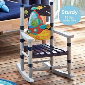 img 3 attached to 🚀 Enchanting Outer Space Wooden Rocking Chair for Your Child - Hand Crafted by Fantasy Fields