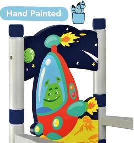 img 1 attached to 🚀 Enchanting Outer Space Wooden Rocking Chair for Your Child - Hand Crafted by Fantasy Fields