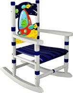 🚀 enchanting outer space wooden rocking chair for your child - hand crafted by fantasy fields logo
