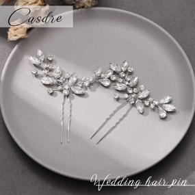 img 1 attached to 💎 Captivating Casdre Crystal Bride Hair Pins: Gorgeous Silver Bridal Hair Piece & Accessories for Women and Girls (2-Pack, Set 15)