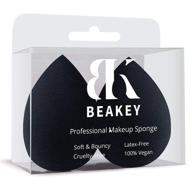 💄 beakey makeup sponge: latex-free and vegan, ideal for flawless cream, liquid foundation & powder application - 2pcs, black logo