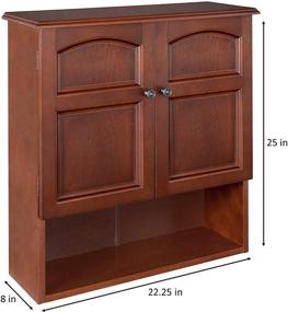 img 1 attached to 🏺 Stylish and Functional Mahogany Wall Cabinet by Elegant Home Fashions