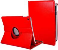 🔴 ipad 10.2 case 2019 2020 - 7th 8th gen | screen protector | 360° rotating stand | red logo