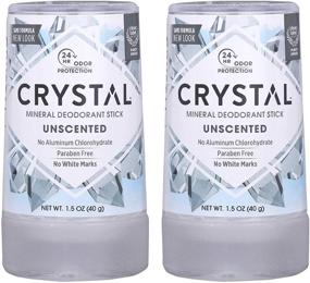 img 4 attached to 🌿 CRYSTAL Travel Stick Mineral Deodorant - Unscented 24-Hour Odor Protection, Non-Staining & Non-Sticky, Aluminum Chloride & Paraben Free, 1.5 FL OZ (Pack of 2)