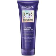 💜 l'oreal paris everpure brass toning purple shampoo - sulfate free for blonde, bleached, silver, or brown highlighted hair - 6.8 fl oz (packaging may vary) logo