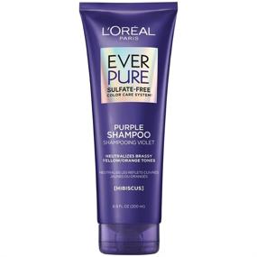 img 4 attached to 💜 L'Oreal Paris EverPure Brass Toning Purple Shampoo - Sulfate Free for Blonde, Bleached, Silver, or Brown Highlighted Hair - 6.8 fl oz (Packaging May Vary)