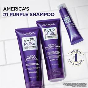 img 1 attached to 💜 L'Oreal Paris EverPure Brass Toning Purple Shampoo - Sulfate Free for Blonde, Bleached, Silver, or Brown Highlighted Hair - 6.8 fl oz (Packaging May Vary)