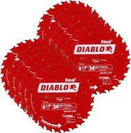 🔪 freud d0624a diablo 6-1/2-inch 24t atb perma-shield framing saw blades, 10-pack: superior cutting performance for efficient framing projects logo