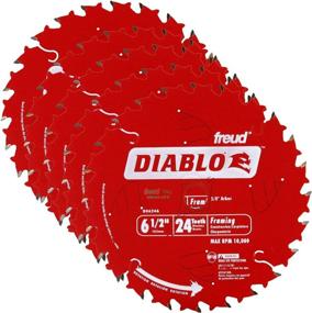 img 2 attached to 🔪 Freud D0624A Diablo 6-1/2-inch 24T ATB Perma-Shield Framing Saw Blades, 10-Pack: Superior Cutting Performance for Efficient Framing Projects