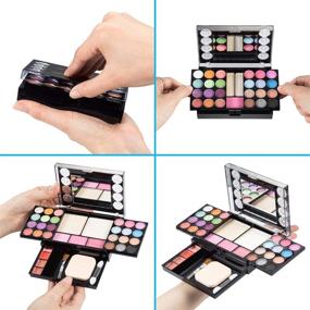 img 2 attached to Highly Pigmented LT Makeup Palette: 37 Bright Colors Eyeshadow Palette with Matter and Shimmer Lip Gloss, Blush Brushes – Perfect Gift for Girls, Festivals, Birthdays – Concealer Makeup Kit