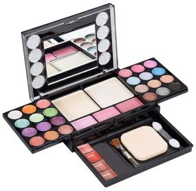 img 4 attached to Highly Pigmented LT Makeup Palette: 37 Bright Colors Eyeshadow Palette with Matter and Shimmer Lip Gloss, Blush Brushes – Perfect Gift for Girls, Festivals, Birthdays – Concealer Makeup Kit