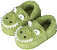 🦖 cozy kids' dinosaur slippers: mofeedouka boys and girls warm house shoes logo