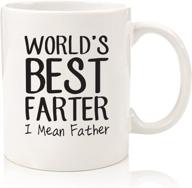 🎁 christmas gifts for dad, men - hilarious worlds best farter / father funny coffee mug - top dad or husband xmas gifts - unique gag birthday present idea for him from daughter, son, wife, kids - enjoyable novelty cup logo