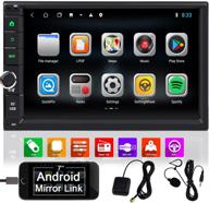 eincar android radio touch screen car stereo 7 inch car audio with bluetooth double 2 din in-dash gps navigation head units 1g 16g fm radio support wifi reverse camera input mirror link swc sd aux-in logo