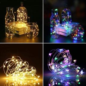 img 2 attached to 🎉 ER CHEN 33ft 100 LED Fairy Lights: Color Changing Battery Operated Twinkle String Lights for Bedroom, Patio, Wedding, Party - Remote Control and Timer Included in Warm White & Multicolor