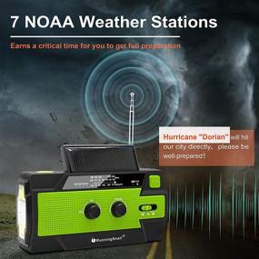 img 3 attached to 🏃 Stay Prepared with the Latest RunningSnail Emergency Crank Radio: 4000mAh-Solar Hand Crank Portable AM/FM/NOAA Weather Radio with 1W Flashlight, Motion Sensor Reading Lamp, Cell Phone Charger, SOS for Home and Emergency (2021 Newest Edition)