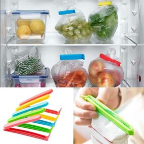 img 3 attached to 🍇 Set of 60 Food and Snack Bag Sealing Clips - Colorful Reusable Plastic Clips for Freshness, Kitchen Storage and Organization - Chips, Bread, and More (2.3 in, 3.5 in, 5 in, 6.3 in)