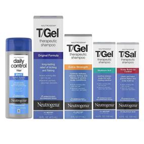 img 1 attached to 🧴 Neutrogena T/Gel Daily Control 2-in-1 Anti-Dandruff Shampoo and Conditioner with Vitamin E and Pyrithione Zinc, Rapid Relief for Itchy Scalp and Flaking, 8.5 fl. oz