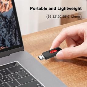 img 3 attached to 📀 Aiibe 8GB Flash Drive 3 Pack - USB Drive 8GB Thumb Drive USB 2.0 Memory Stick USB Flash Drives (Red, Green, Cyan)