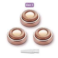 💇 tuokiy facial hair remover replacement blade heads - generation 1 single halo, 18k rose gold plated - 3 count logo