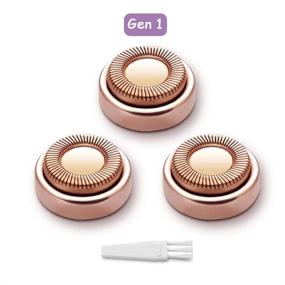 img 4 attached to 💇 Tuokiy Facial Hair Remover Replacement Blade Heads - Generation 1 Single Halo, 18K Rose Gold Plated - 3 Count