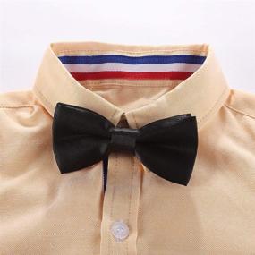 img 2 attached to Motteecity Clothes Sleeves Gentleman Bowtie Boys' Clothing and Tops, Tees & Shirts