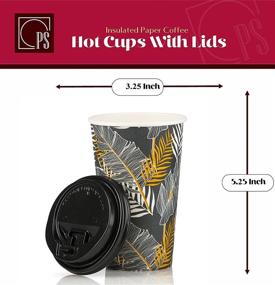 img 1 attached to ☕ Posh Setting 50 Count Disposable Hot Cups with Lids - 16 Ounce Insulated Paper Coffee Cups, Perfect for Hot or Cold Drinks - To Go Paper Beverage Cups