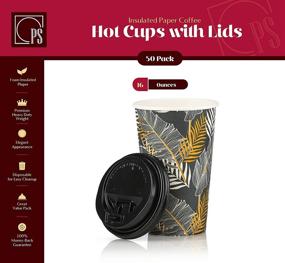 img 3 attached to ☕ Posh Setting 50 Count Disposable Hot Cups with Lids - 16 Ounce Insulated Paper Coffee Cups, Perfect for Hot or Cold Drinks - To Go Paper Beverage Cups