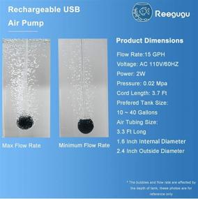 img 3 attached to Aquarium Reegugu Rechargeable Portable Powerful