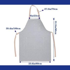 img 2 attached to Многофункциональный фартук из денима: регулируемый 👕 унисекс с несколькими карманами для кулинарного творчества и готовки.