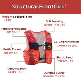 img 3 attached to 🎒 Ultimate Hydration Companion: TRIWONDER Hydration Vest Trail Running Backpack & Marathon Water Pack