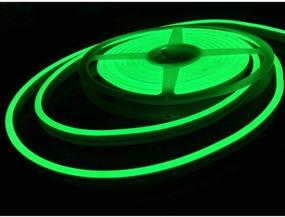 img 4 attached to 💡 iNextStation 16.4ft/5m Green LED Neon Strip Light - Waterproof Flexible 600 SMD2835 LEDs for Indoor and Outdoor Decor - No Power Adapter