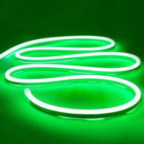 img 3 attached to 💡 iNextStation 16.4ft/5m Green LED Neon Strip Light - Waterproof Flexible 600 SMD2835 LEDs for Indoor and Outdoor Decor - No Power Adapter