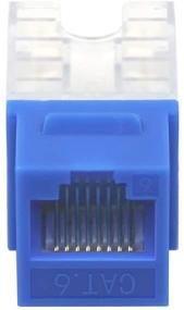 img 1 attached to 🔵 Blue UL Listed VCE 25-Pack RJ45 Cat6 Keystone Jack 90° Insert, Punch Down Adapter - Enhanced SEO