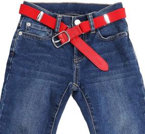 img 2 attached to Falari Leather Elastic Adjustable Boys' Belt for Various Occasions - Premium Accessories