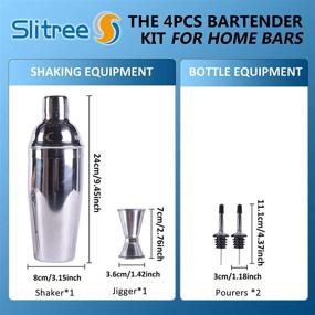 img 3 attached to 🍹 Slitree Cocktail Portable - Professional Grade Weighted Design