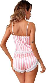 img 1 attached to SheIn Lingerie Pajamas Striped Stripes