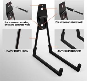 img 2 attached to 🔧 Ultimate Garage Organization Solution: ORASANT Heavy Duty Garage Hooks with 3 Unique Welding Points, Loading 99LBS - 10 Pack Black Garage Storage Hooks for Bikes, Ladders, and Tools