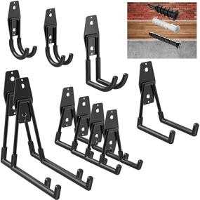 img 4 attached to 🔧 Ultimate Garage Organization Solution: ORASANT Heavy Duty Garage Hooks with 3 Unique Welding Points, Loading 99LBS - 10 Pack Black Garage Storage Hooks for Bikes, Ladders, and Tools
