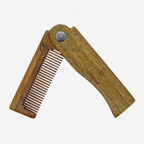 img 3 attached to 🔥 Xuanli Sandalwood Finely Toothed Folding Brush Comb for Styling Men's Hair, Beard, and Mustache – Portable Pocket Size for Convenient Carrying (M046)