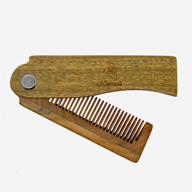 🔥 xuanli sandalwood finely toothed folding brush comb for styling men's hair, beard, and mustache – portable pocket size for convenient carrying (m046) logo