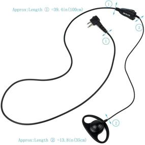 img 3 attached to Retevis D Shape Earhook Two Way Radio Headset: Compatible with Motorola CP200 CP200d CP185 RDU4100 CP100d CLS1410 CLS1110 BRP40 2 Way Radios, Walkie Talkie Earpiece with Mic & PTT (1 Pack)