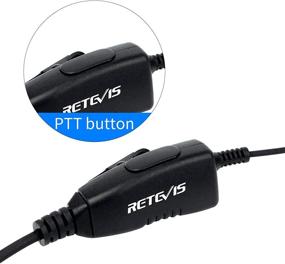 img 2 attached to Retevis D Shape Earhook Two Way Radio Headset: Compatible with Motorola CP200 CP200d CP185 RDU4100 CP100d CLS1410 CLS1110 BRP40 2 Way Radios, Walkie Talkie Earpiece with Mic & PTT (1 Pack)