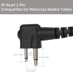 img 1 attached to Retevis D Shape Earhook Two Way Radio Headset: Compatible with Motorola CP200 CP200d CP185 RDU4100 CP100d CLS1410 CLS1110 BRP40 2 Way Radios, Walkie Talkie Earpiece with Mic & PTT (1 Pack)