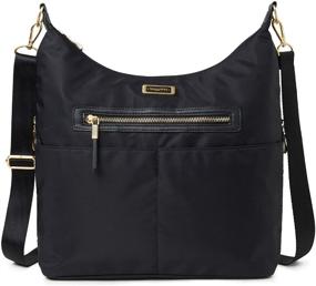 img 4 attached to 👜 Baggallini SAM541 Хобо черные женские сумки, кошельки и сумки хобо: изящный стиль и организация для активных женщин.