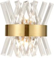 axiland mid-century modern brass wall sconce with glass rods in a stunning finish логотип