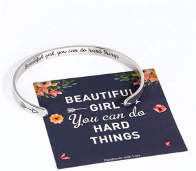 img 3 attached to 🎁 M MOOHAM Personalized Bracelets: Funny Inspirational Jewelry Gifts for Women and Girls - Perfect for Best Friend, Mom, Daughter, Son, Sister, Niece - Birthday, Mother's Day Present in Gift Box